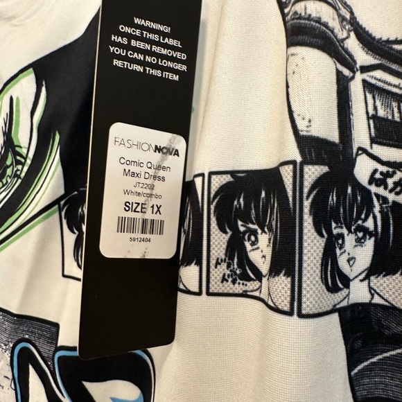 Comic Queen Maxi Dress - White/combo - Picture 4 of 5